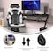 Flash Furniture White LeatherSoft Gaming Chair - Skate Wheels CH-00095-WH-RLB-GG - alternate 6